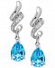 Blue Topaz (2-5/8 ct. t. w. ) and Diamond Accent Squiggle Earrings in Sterling Silver