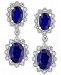 Royale Bleu by Effy Sapphire (3 ct. t. w. ) and Diamond (1/3 ct. t. w. ) Drop Earrings in 14k White Gold