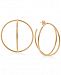 Three-Dimensional Hoop Earrings in 14k Gold