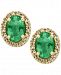 Brasilica by Effy Emerald (7/8 ct. t. w. ) and Diamond (1/8 ct. t. w. ) Stud Earrings in 14k Gold