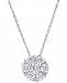Diamond Flower Cluster Pendant Necklace in 14k White Gold (1 ct. t. w. )