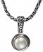 Effy Cultured Freshwater Pearl Scroll Sides Pendant (10mm) in Sterling Silver and 18k Gold