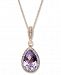 Amethyst (2-3/4 ct. t. w. ) and Diamond Accent Pear Pendant Necklace in 14k Rose Gold