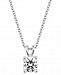 X3 Certified Diamond Pendant Necklace (1 ct. t. w. ) in 18K White Gold, Created for Macy's