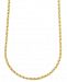 14k Gold Necklace, 24" (3mm) Square Link Polished Chain
