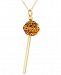 Simone I. Smith 18K Gold over Sterling Silver Necklace, Yellow Crystal Mini Lollipop Pendant