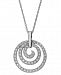 Diamond Swirl Pendant Necklace in Sterling Silver (1/6 ct. t. w. )