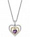 Amethyst Heart Pendant Necklace in 14k Gold and Sterling Silver (3/8 ct. t. w. )