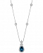 London Blue Topaz (6-3/4 ct. t. w. ) and Diamond (1/10 ct. t. w. ) Pendant Necklace in Sterling Silver