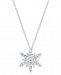 Diamond Snowflake Pendant Necklace in 14k White Gold (1/2 ct. t. w. )