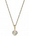 Diamond Accent Circle Pendant Necklace in 14k Gold