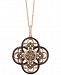 Le Vian Diamond Clover Pendant Necklace in 14k Rose Gold (7/8 ct. t. w. ), Created for Macy's