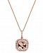 Blush by Effy Morganite (1-3/4 ct. t. w. ) and Diamond (1/4 ct. t. w. ) Pendant Necklace in 14k Rose Gold