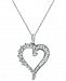 Diamond Heart Pendant Necklace in 14k White Gold (3/4 ct. t. w. )