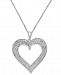 Diamond Heart Pendant Necklace in Sterling Silver (1/3 ct. t. w. )