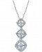 Diamond Graduated Pendant Necklace in 14k White Gold (1/2 ct. t. w. )