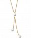 Cultured Freshwater Pearl Rope Chain Lariat Necklace in 14k Gold (6mm)