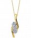 Diamond 3-Stone Pendant Necklace (3/4 ct. t. w) in 14k Gold