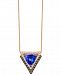 Neo Geo Le Vian Tanzanite (1 ct. t. w. ) and Diamond (1/3 ct. t. w. ) Geometric Pendant Necklace in 14k Rose Gold, Created for Macy's