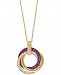 Ruby Royale by Effy Ruby (1/3 ct. t. w. ) and Diamond (1/4 ct. t. w. ) Pendant Necklace in 14k Gold, Created for Macy's