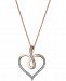 Diamond Infinity Heart Pendant Necklace (1/5 ct. t. w. ) in 14k Rose Gold-Plated Sterling Silver