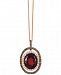 Le Vian Chocolatier Garnet (5-1/2 ct. t. w. ) and Diamond (2/3 ct. t. w. ) Pendant Necklace in 14k Rose Gold, Created for Macy's