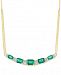 Rare Featuring Gemfields Certified Emerald (3-3/4 ct. t. w. ) and Diamond (3/10 ct. t. w. ) Necklace in 14k Gold