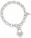 Diamond Heart Charm Bracelet (1/4 ct. t. w. ) in Sterling Silver