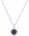 Mystic Topaz (1-1/2 ct. t. w. ) and Diamond Accent Round Pendant Necklace in 14k White Gold