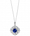 Tanzanite Royale by Effy Tanzanite (1-9/10 ct. t. w. ) and Diamond (1/3 ct. t. w. ) Scrolled Pendant Necklace in 14k White Gold, Created for Macy's