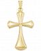 Cross Pendant with Edging in 14k Gold