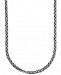 Esquire Men's Jewelry Antique-Look Double Rolo Chain Necklace in Sterling Silver, Created for Macy's