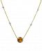 Citrine (2 ct. t. w. ) and Diamond (1/5 ct. t. w. ) Pendant Necklace in 14k Gold and White Rhodium