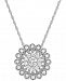 Diamond Flower Pendant Necklace (1/2 ct. t. w. ) in 14k White Gold