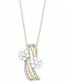 Wrapped In Love Diamond Cluster Pendant Necklace (3/4 ct. t. w. ) in 14k Gold, Created for Macy's