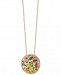 Effy Watercolors Multi-Gemstone (3-3/8 ct. t. w. ) and Diamond (1/5 ct. t. w. ) Pendant Necklace in 14k Gold, Created for Macy's
