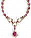 Ruby (11-3/8 ct. t. w. ) and Diamond (1-1/10 ct. t. w. ) Fancy Collar Necklace in 14k Gold