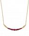 Certified Ruby (1-3/8 ct. t. w. ) and Diamond Accent Graduated Collar Necklace in 14k Gold
