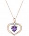 Amethyst (1-3/4 ct. t. w. ) and Diamond Accent Pendant Necklace in 14k Rose Gold