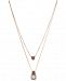 Le Vian Chocolatier Opal (1-5/8 ct. t. w. ), Diamond (3/8 ct. t. w. ) and Pink Sapphire Accent Layer Pendant Necklace in 14k Rose Gold