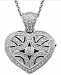 Sterling Silver Pendant, Diamond Heart Locket (1/3 ct. t. w. )