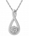 Diamond Pendant Necklace in Sterling Silver (1/10 ct. t. w. )