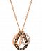 Chocolate by Petite Le Vian Diamond (1/3 ct. t. w. ) Pendant Necklace in 14k Rose Gold