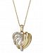Wrapped in Love 14k Gold Diamond Heart Pendant Necklace (1/6 ct. t. w. ), Created for Macy's