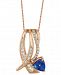 Le Vian Tanzanite (1 ct. t. w. ) and Diamond (5/8 ct. t. w. ) 18" Pendant Necklace in 14k Rose Gold