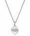 Twinkling Diamond Star Diamond Accent Open Teardrop Pendant Necklace in Sterling Silver