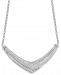 Wrapped in Love Diamond Pave-Set Crossover Necklace in Sterling Silver (1 ct. t. w. ), Created for Macy's