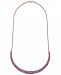 Amethyst Two-Row Frontal Necklace in 14k Rose Gold over Sterling Silver (9-5/8 ct. t. w. )