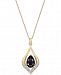 Onyx (1-1/10 ct. t. w. ) and Diamond Accent Pendant Necklace in 14k Gold