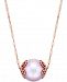 Pink Windsor Pearl (13mm) Pendant Necklace in 14k Rose Gold